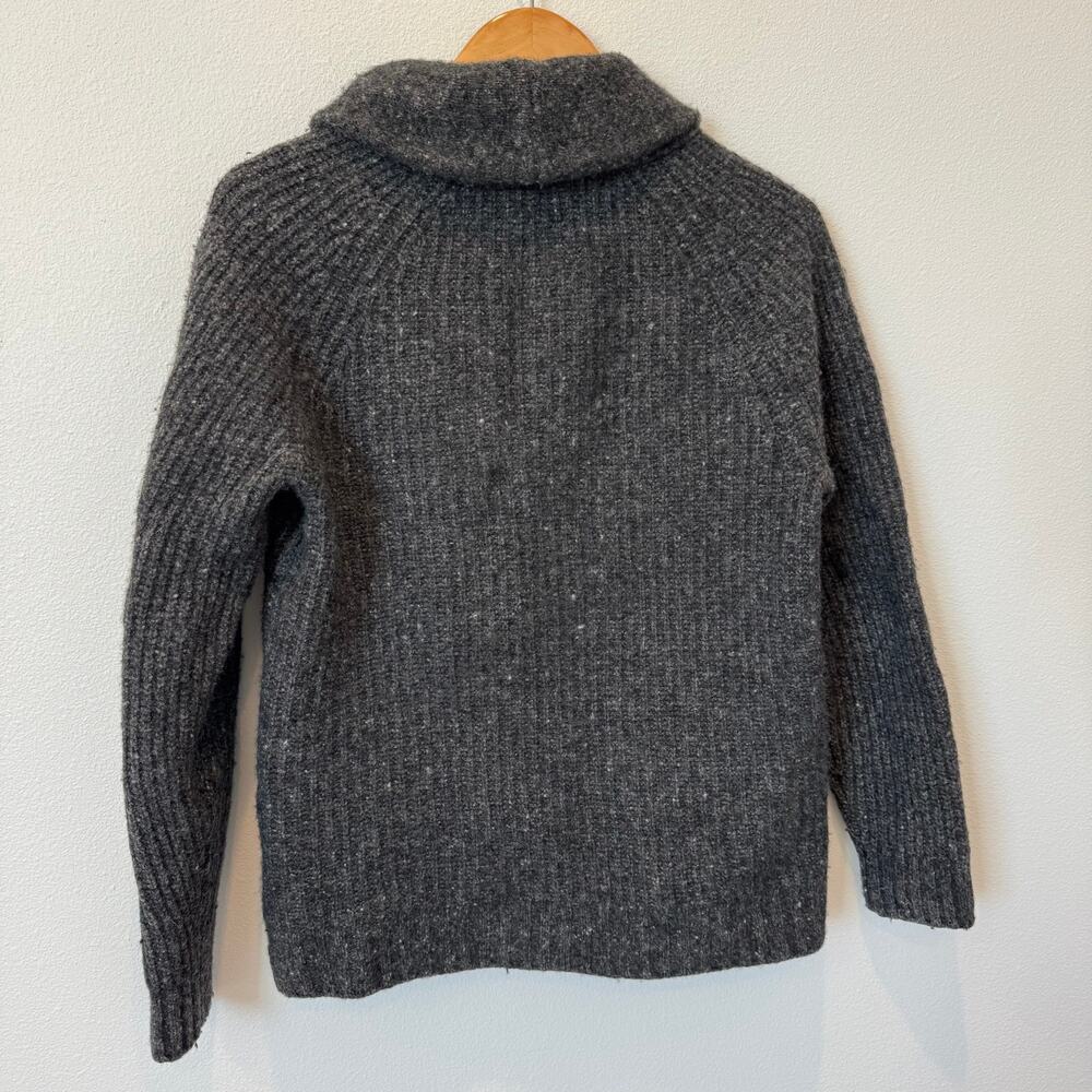 Marine Layer Maurice Merino Wool Blend Shawl Cardigan - Charcoal Gray Unisex- M - Picture 2 of 11